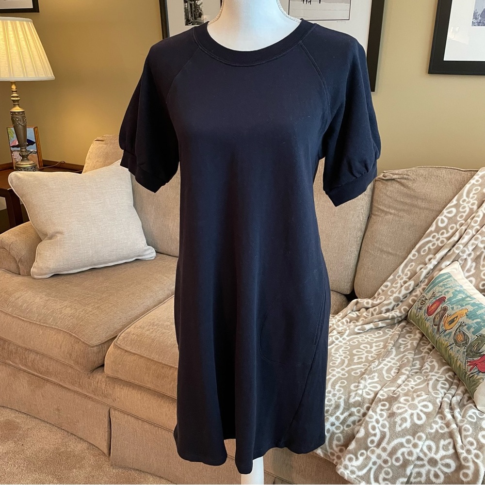 Anthropologie NWT Velvet by Graham & Spencer Sweatshirt Dress Black Size L